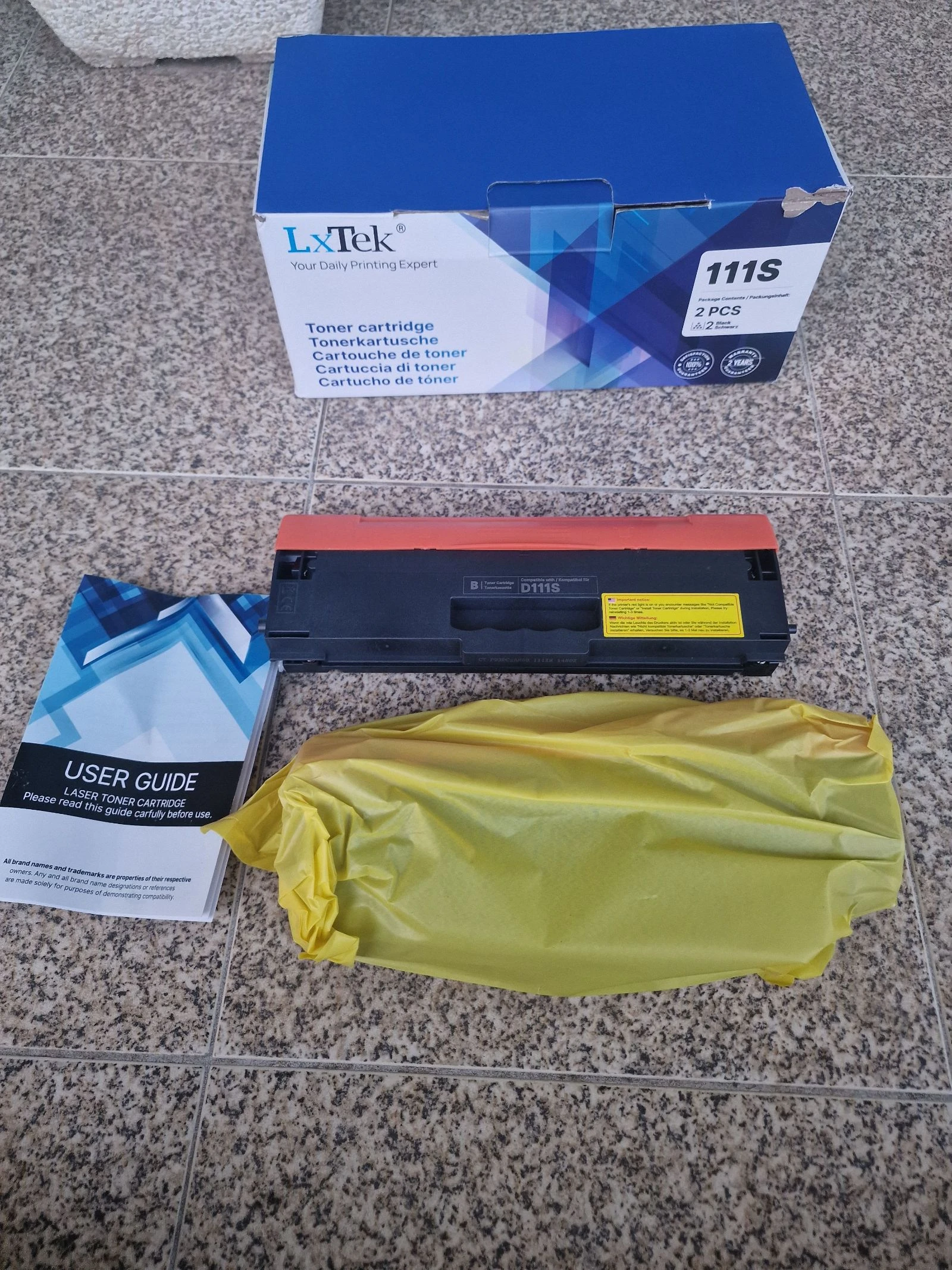 conjunto de dois cartuchos de toner preto da marca LxTek, modelo 111S.O pacote é compatível com impressoras Samsung que utilizam o modelo de toner MLT-D111S. – photo 3